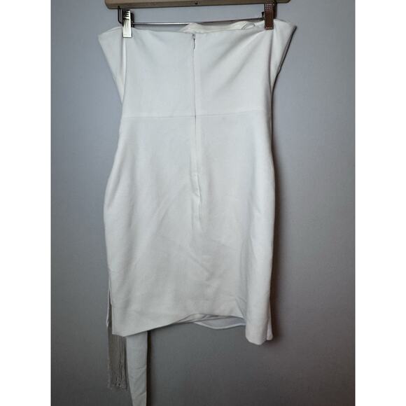 Likely Womens White Solid Lexie Strapless Bodycon Sash Mini Dress Size 6 $275 - Picture 3 of 13